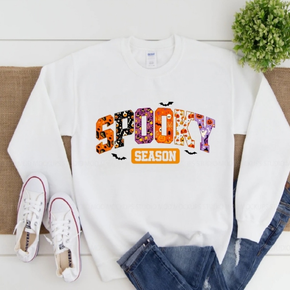 Cute Spooky season popular fall halloween spooky sweatshirt